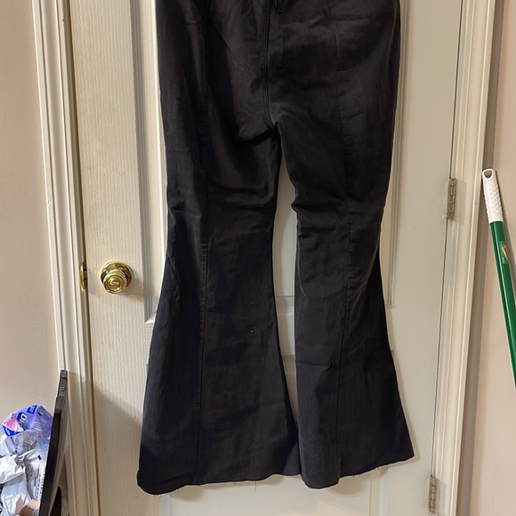 Plus size flared Denim with lace up detail - Picture 7 of 7